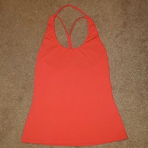 Neon Coral Alo yoga halter top size S
